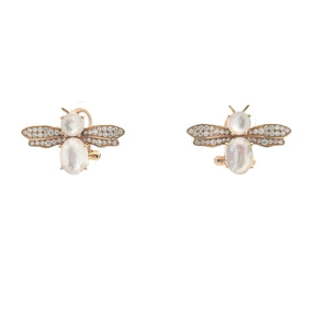 Mother of Pearl Bee Earrings