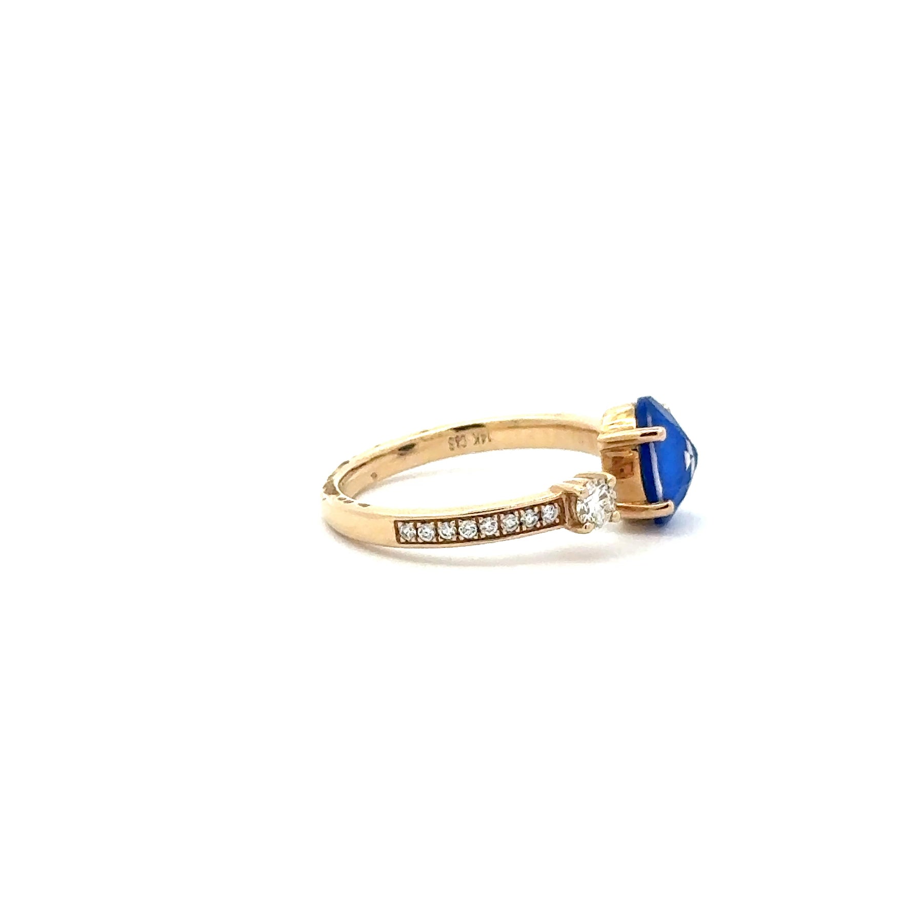 Signature - Blue Sapphire and Diamond Toi et Moi Ring