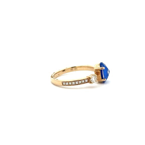 Signature - Blue Sapphire and Diamond Toi et Moi Ring