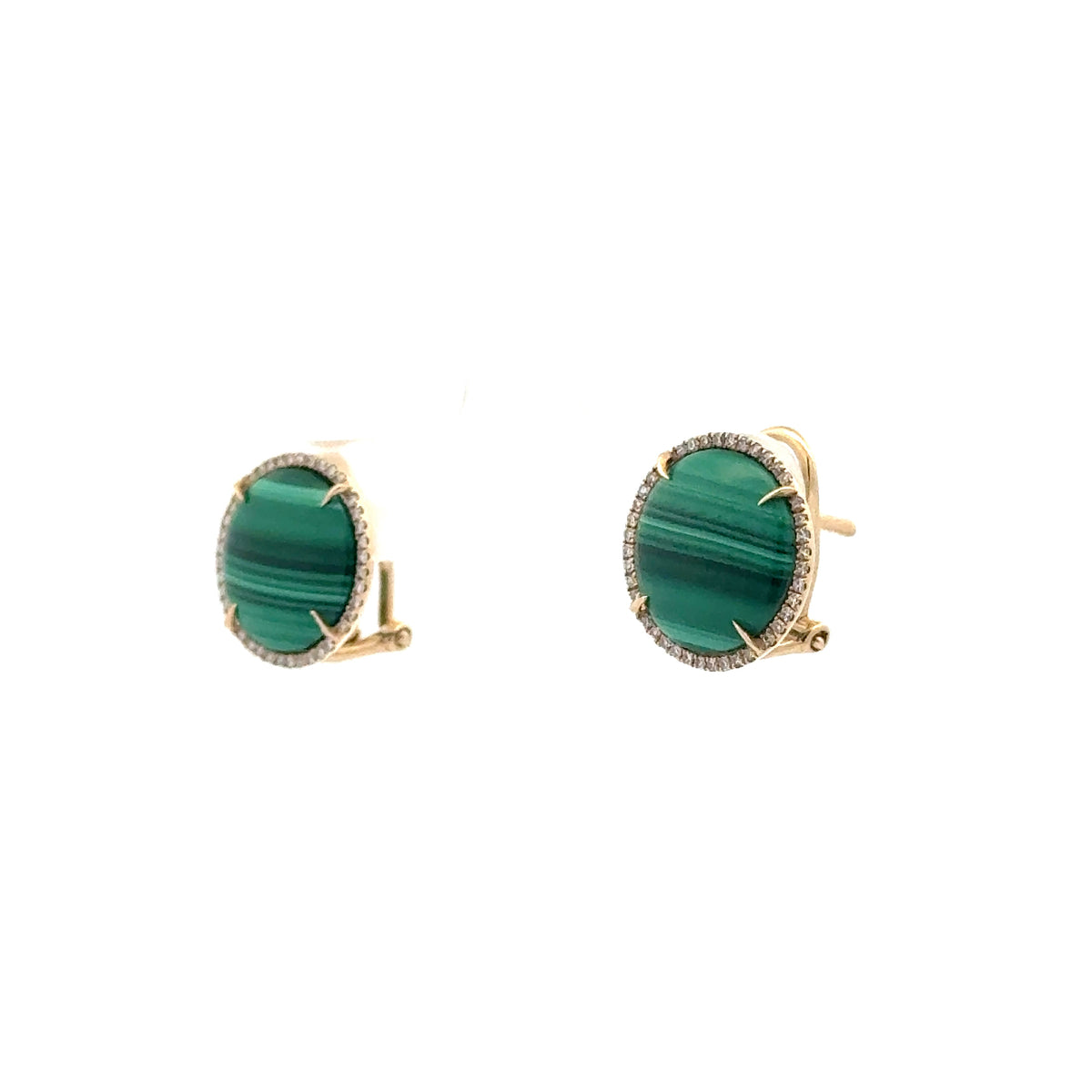 Signature - Malachite and Diamond Studs