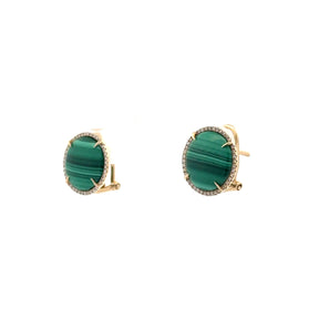 Signature - Malachite and Diamond Studs