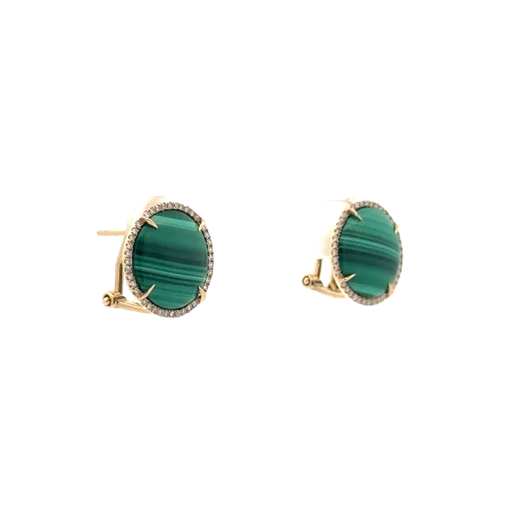 Signature - Malachite and Diamond Studs