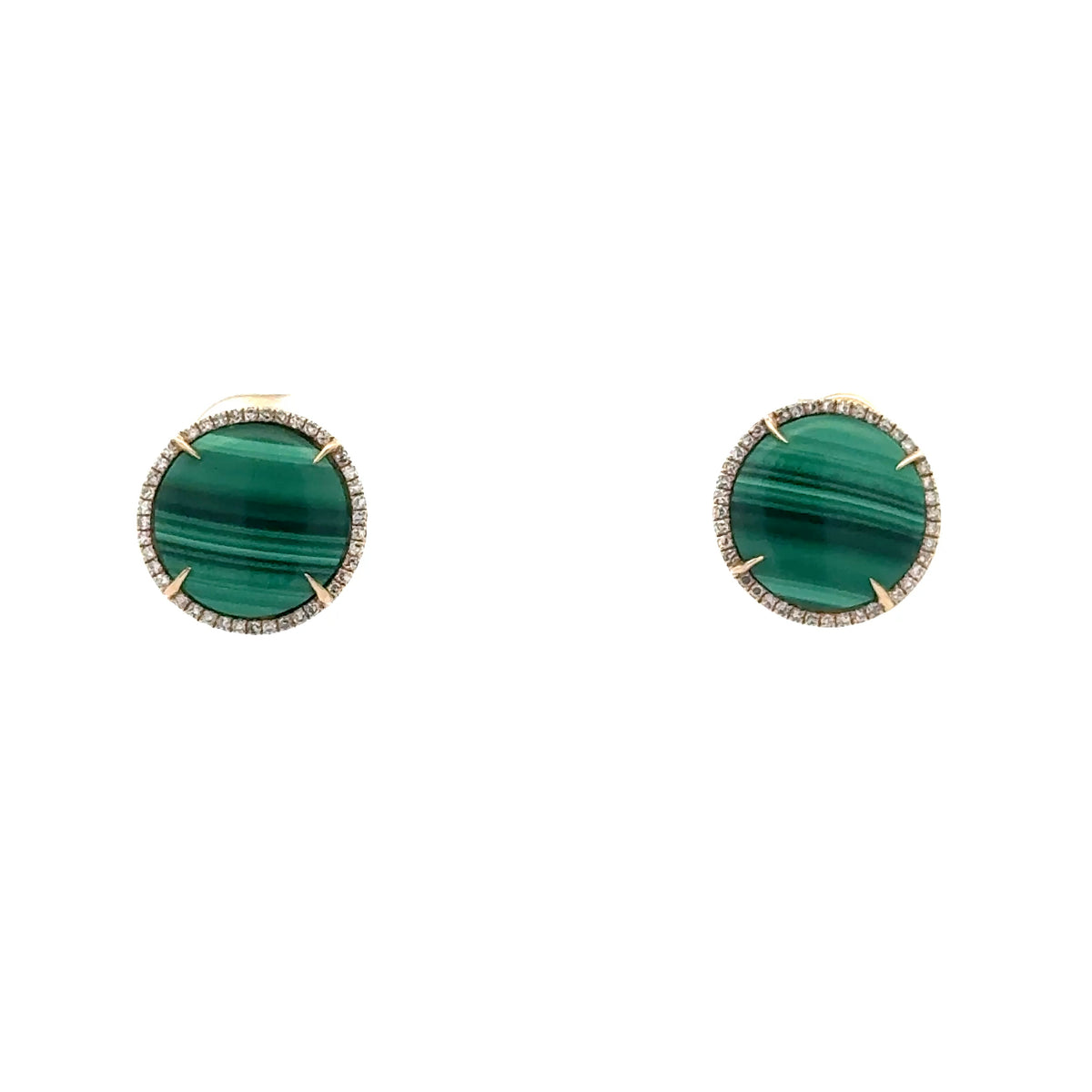 Signature - Malachite and Diamond Studs