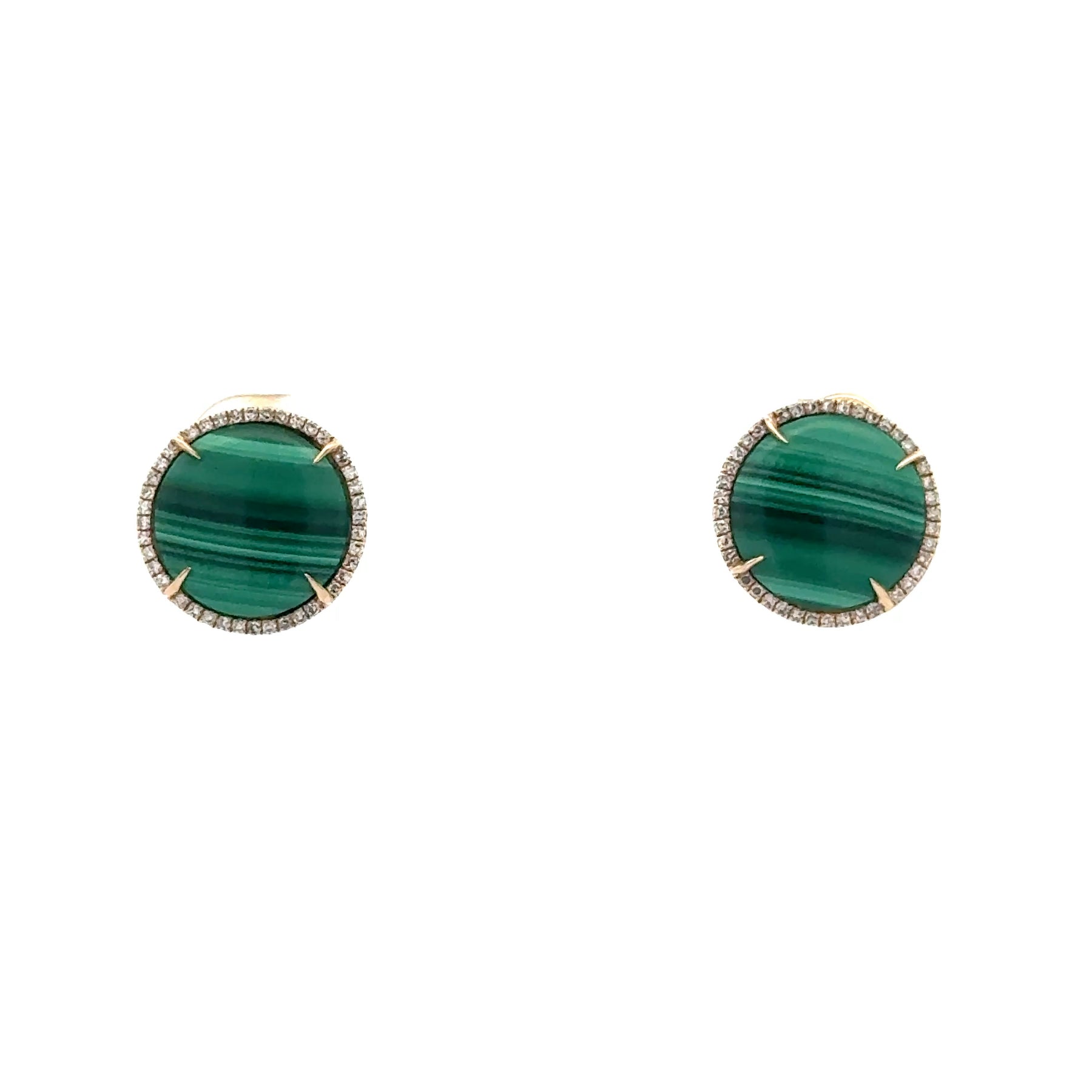 Signature - Malachite and Diamond Studs