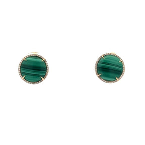 Signature - Malachite and Diamond Studs