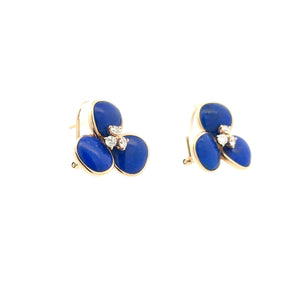 Lapis Lazuli Trio Bloom Earrings