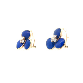 Lapis Lazuli Trio Bloom Earrings