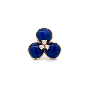 Lapis Lazuli Trio Bloom Ring