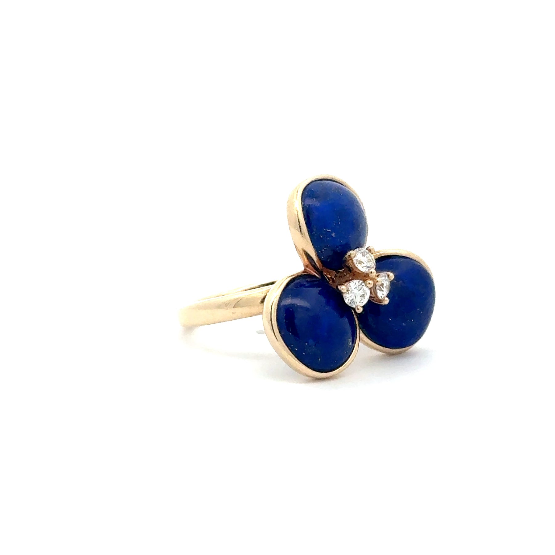 Lapis Lazuli Trio Bloom Ring
