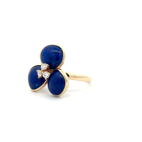 Lapis Lazuli Trio Bloom Ring