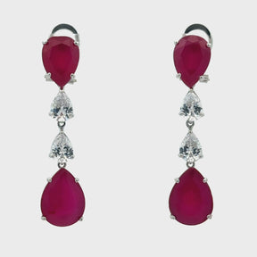Ruby Teardrop Earrings