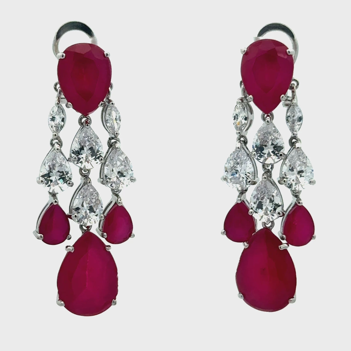 Ruby Chandelier Earrings