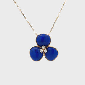 Lapis Lazuli Trio Bloom Necklace