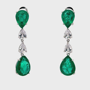 Emerald Teardrop Earrings