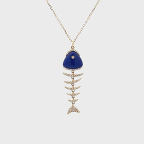 Lapis Lazuli Pesce Necklace