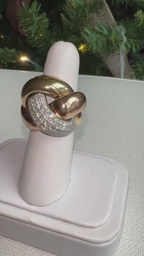 Triple Band Woven Diamond Ring