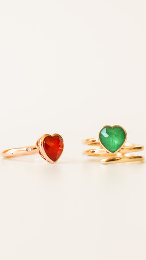 Blair Ruby & Diamond Heart Ring