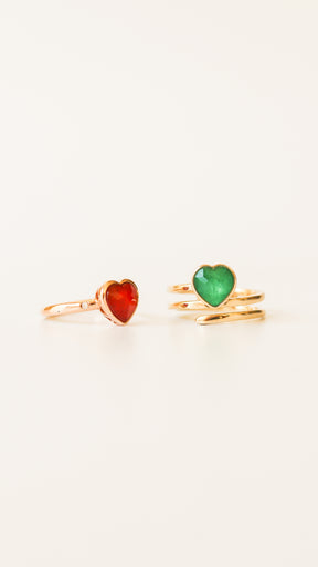 Blair Emerald Heart Ring