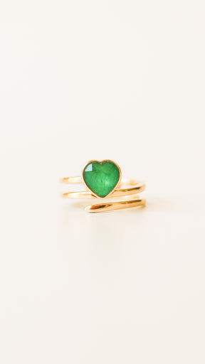 Blair Emerald Heart Ring