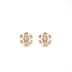 Fiore Diamond Flower Earrings