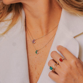 Tsavorite & Pearl Twilight Necklace