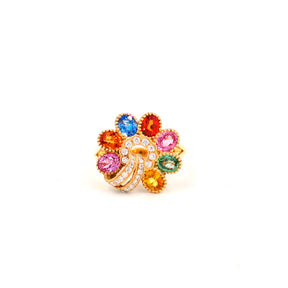 Rainbow Sapphire and Diamond Fêtes Ring