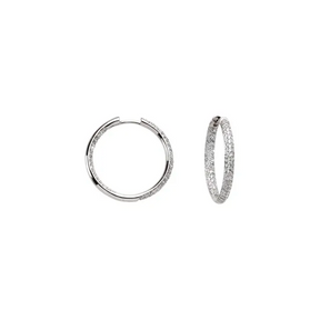 Rovescia Pave Diamond Hoops
