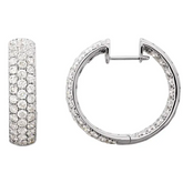 Rovescia Pave Diamond Huggies