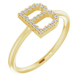 Sigla Diamond Initial Ring