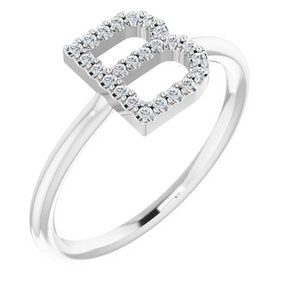 Sigla Diamond Initial Ring