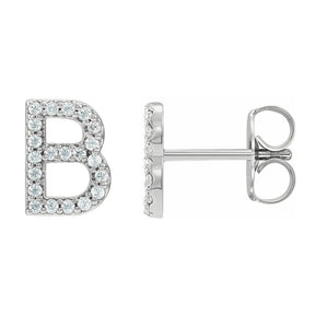 Sigla Diamond Initial Studs