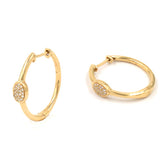 Pave Diamond Hoops