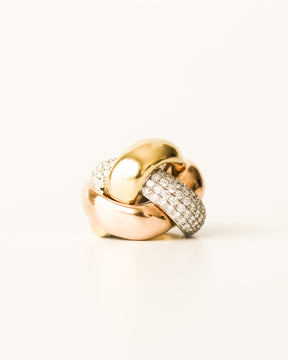Triple Band Woven Diamond Ring