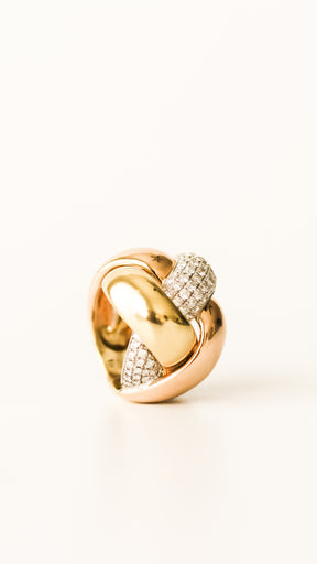 Triple Band Woven Diamond Ring